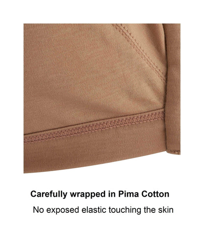 Warm Golden - Full Cup Front Closure Silk & Organic Cotton Wireless Bra