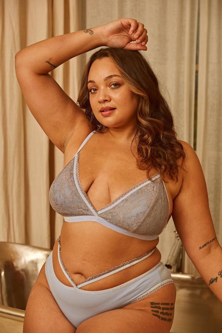 Serenity - Lace Organic Cotton & Silk Bralette-2